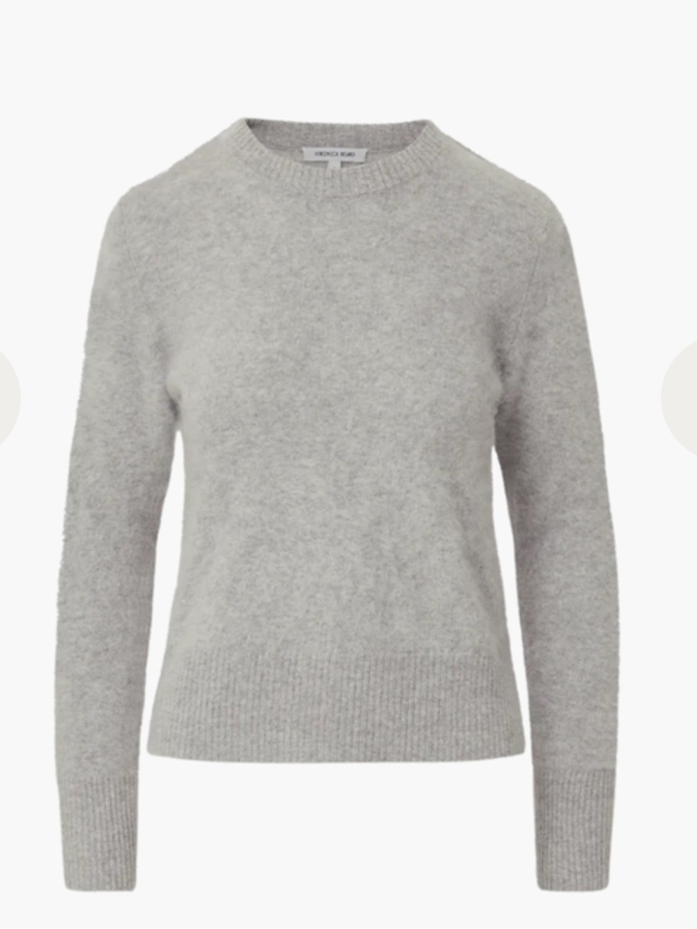 Veronica Beard Gray Pippen Brushed Cashmere Crewneck Sweater NWT